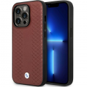 Case BMW BMHCP14X22RFGR iPhone 14 Pro Max 6.7" burgundy Leather Diamond Pattern Case BMW BMHCP14X22RFGR iPhone 14 Pro Max 6.7" burgundy Leather Diamond Pattern