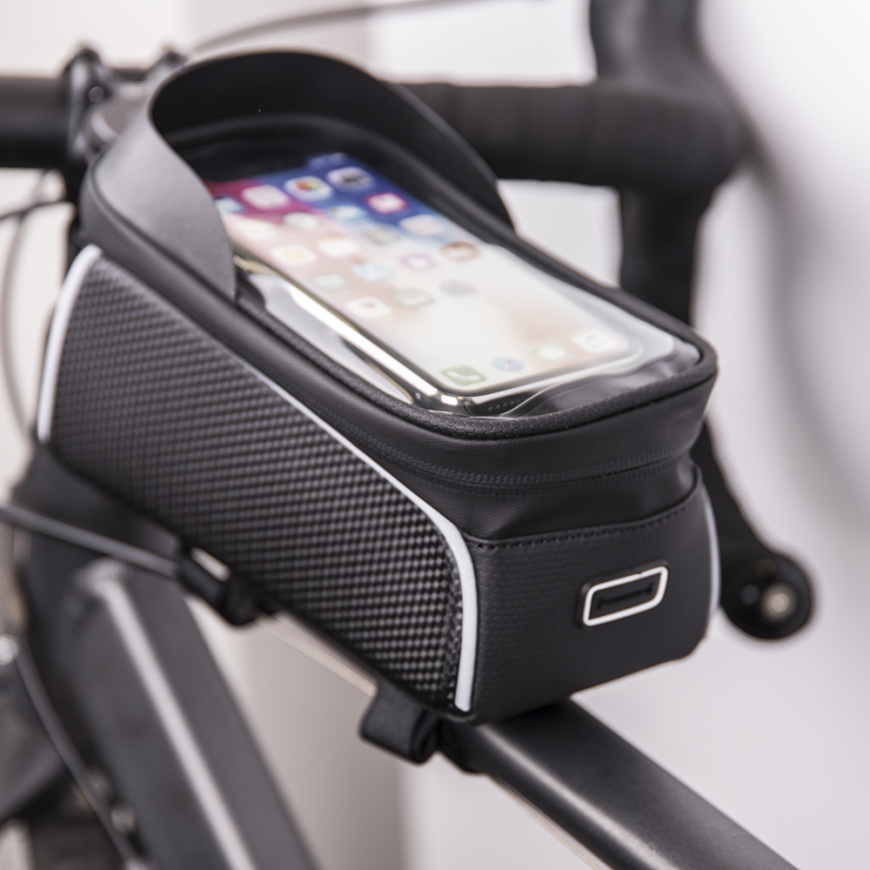 Oem Frame Waterproof Bicycle Frame Bag with Shielded Phone Holder Model02 Black – 2