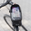 Oem Frame Waterproof Bicycle Frame Bag with Shielded Phone Holder Model02 Black Oem Frame Waterproof Bicycle Frame Bag with Shielded Phone Holder Model02 Black
