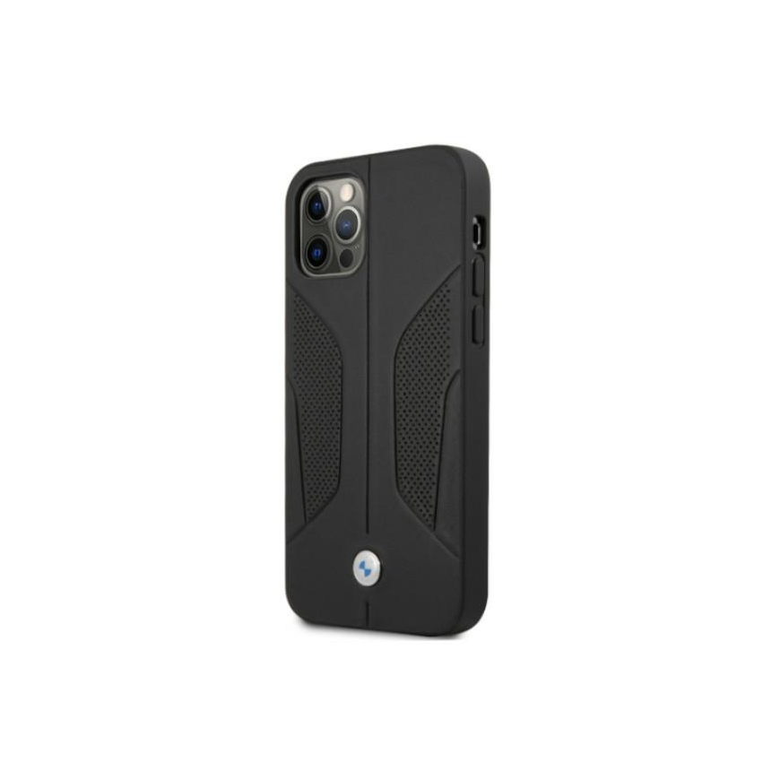 Case BMW BMHCP12MRSCSK iPhone 12/12 Pro 6.1" black/black hard case, leather perforated sides – 4