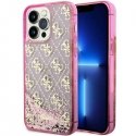 Guess dėklas skirtas iPhone 14 Pro 6,1" GUHCP14LLC4PSGP rožinis kietas dėklas Liquid Glitter 4G Translucent Guess dėklas skirtas iPhone 14 Pro 6,1" GUHCP14LLC4PSGP rožinis kietas dėklas Liquid Glitter 4G Translucent