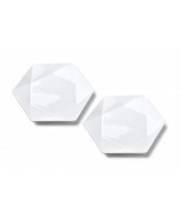 Affek Design AffekDesign RALPH White set of two dessert plates 24.5cm x21cm x h2cm