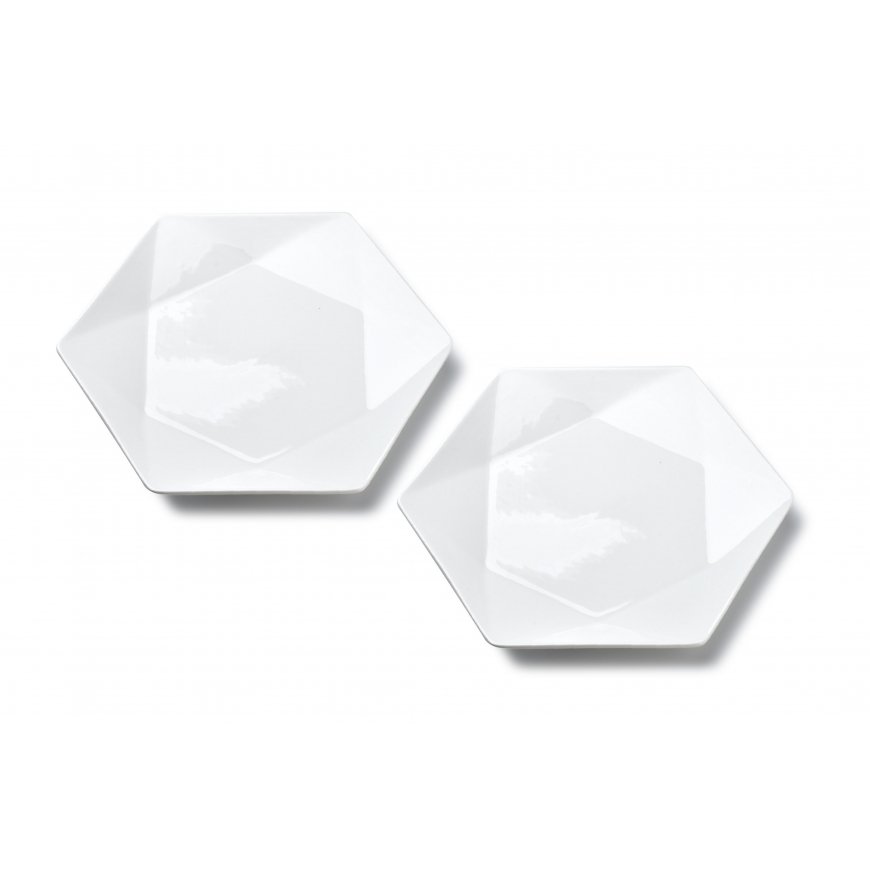 Affek Design AffekDesign RALPH White set of two dessert plates 24.5cm x21cm x h2cm
