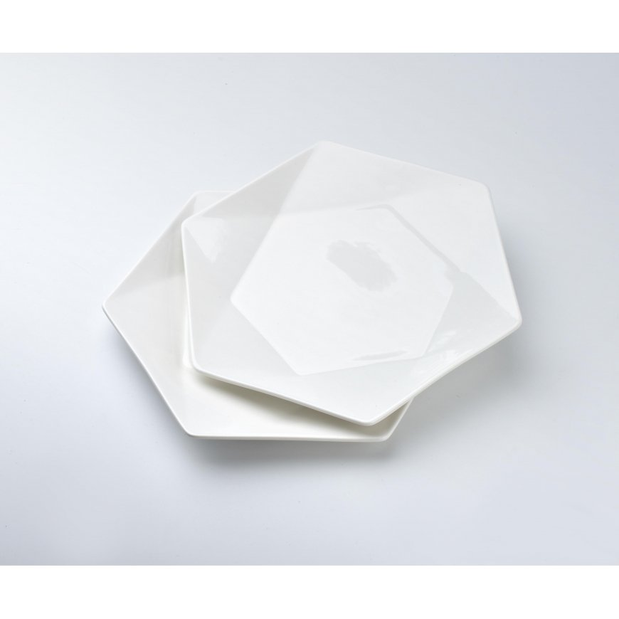 Affek Design AffekDesign RALPH White set of two dessert plates 24.5cm x21cm x h2cm – 4