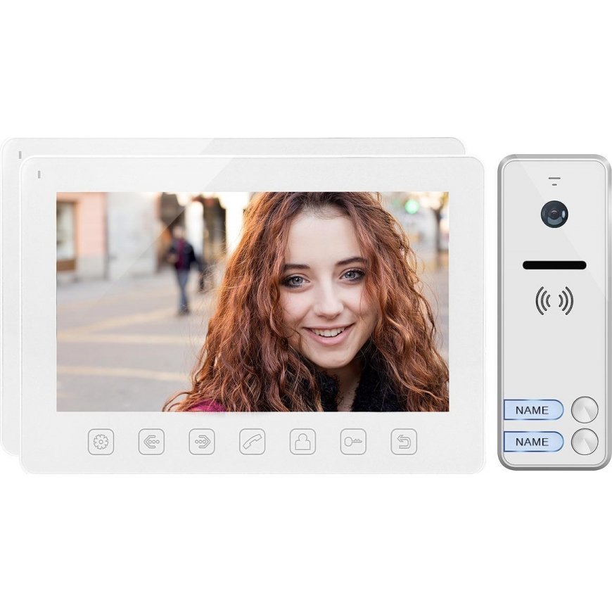 Orno 2 Family Video Intercom, Handset, Color, 7 Inch LCD, OSD Menu, Gate Control, White NOVEO MULTI2 – 3