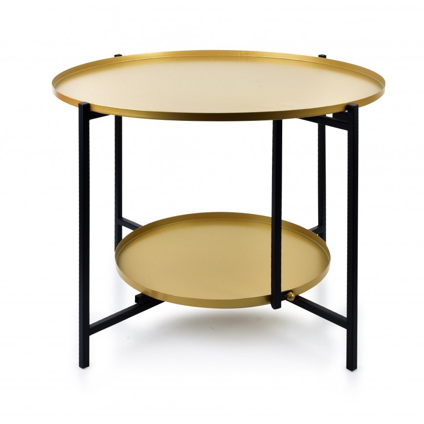 Mondeks LUCAS Black&GOLD two-level coffee table - gold