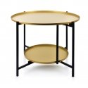 Mondeks LUCAS Black&GOLD two-level coffee table - gold Mondeks LUCAS Black&GOLD two-level coffee table - gold