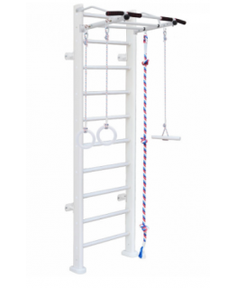 Wooden Swedish gymnastics wall SANRO SMILE white, 243x64cm