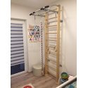 Wooden Swedish gymnastics wall SANRO SMILE white, 243x64cm Wooden Swedish gymnastics wall SANRO SMILE white, 243x64cm
