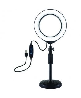 Puluz LED ring lamp 16cm, with stand 18-28cm, USB