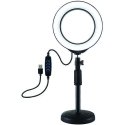 Puluz LED ring lamp 16cm, with stand 18-28cm, USB Puluz LED ring lamp 16cm, with stand 18-28cm, USB