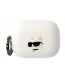 Karl Lagerfeld Case Karl Lagerfeld KLAP2RUNCHH Apple AirPods Pro 2 cover white/white silicone Choupette Head 3D