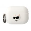Karl Lagerfeld Case Karl Lagerfeld KLAP2RUNCHH Apple AirPods Pro 2 cover white/white silicone Choupette Head 3D