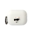 Karl Lagerfeld Case Karl Lagerfeld KLAP2RUNCHH Apple AirPods Pro 2 cover white/white silicone Choupette Head 3D