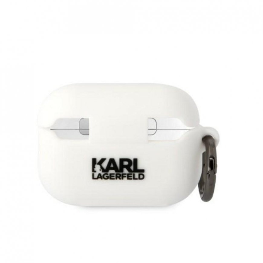 Karl Lagerfeld Case Karl Lagerfeld KLAP2RUNCHH Apple AirPods Pro 2 cover white/white silicone Choupette Head 3D – 3
