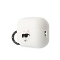 Karl Lagerfeld Case Karl Lagerfeld KLAP2RUNCHH Apple AirPods Pro 2 cover white/white silicone Choupette Head 3D