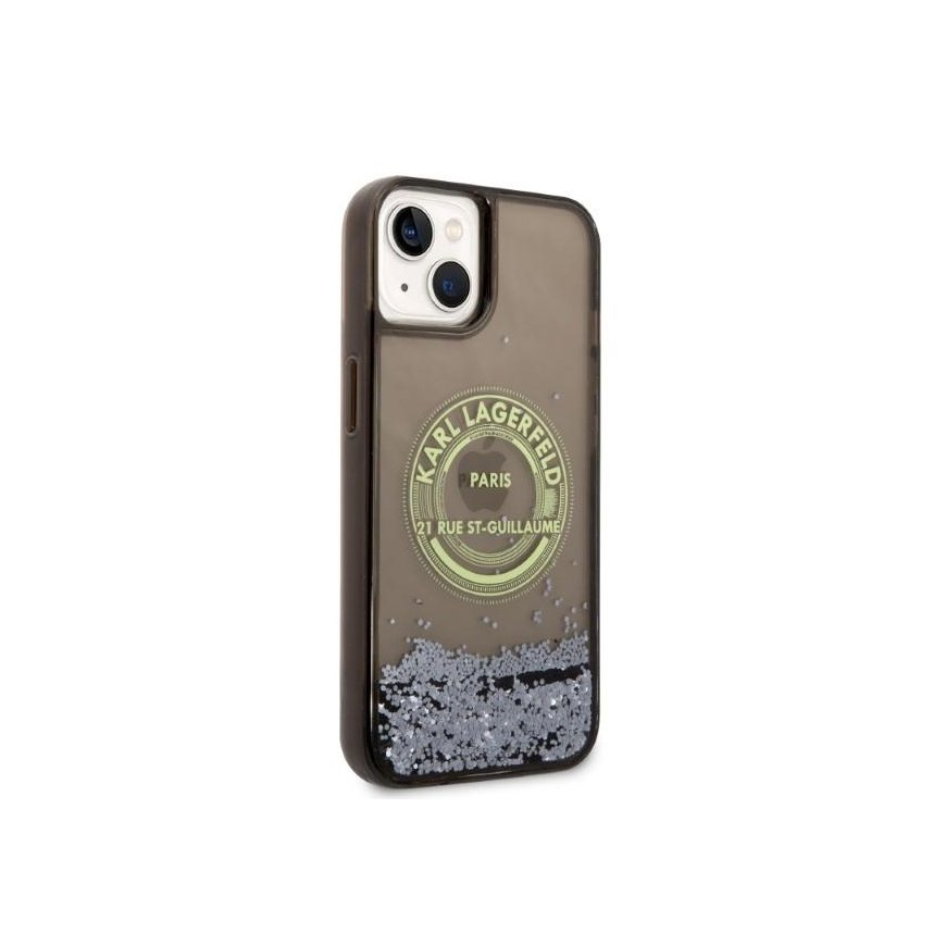 Karl Lagerfeld dėklas, skirtas iPhone 14 Plus 6,7" KLHCP14MLCRSGRK juodas hardcase Liquid Glitter RSG – 4