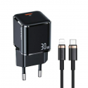 USAMS Ład. network 1xUSB-C T45 30W PD3.0 Fast Charging + cable U63 USB-C|Lightning black|black UXTZH01 (USAMS-UX) USAMS Ład. network 1xUSB-C T45 30W PD3.0 Fast Charging + cable U63 USB-C|Lightning black|black UXTZH01 (USAMS-UX)