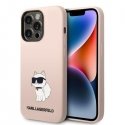 Karl Lagerfeld Case for iPhone 14 Pro 6.1" KLHCP14LSNCHBCP Pink Hard Case Silicone Choupette