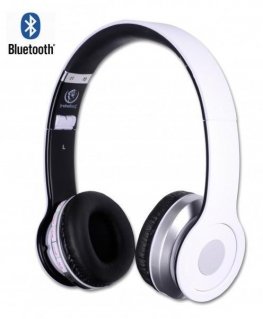 Rebeltec CRISTAL White stereo headphones with microphone