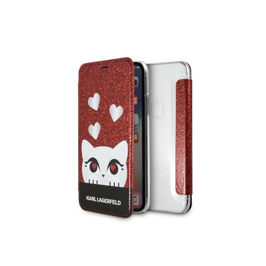 Case Karl Lagerfeld KLFLBKPXVDCRE iPhone X|XS red|red book Valentine
