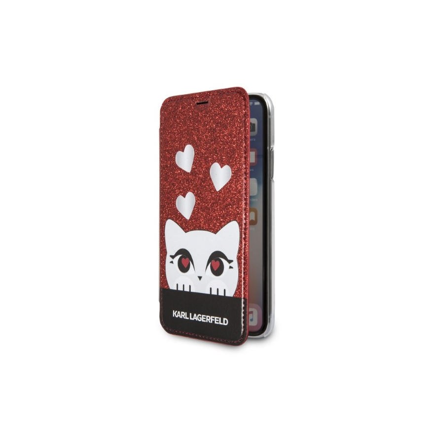 Dėklas Karl Lagerfeld KLFLBKPXVDCRE iPhone X|XS red|raudona book Valentine – 2