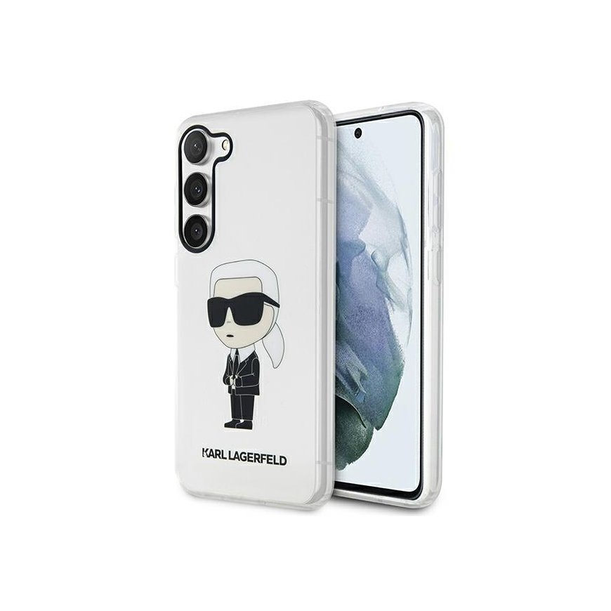 Karl Lagerfeld dėklas, skirtas Samsung Galaxy S23 KLHCS23SHNIKTCT skaidrus HC IML NFT Ikonik