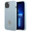 Guess dėklas iPhone 13 Mini 5,4" GUHCP13SPS4MB mėlynas kietas dėklas Saffiano 4G mažas metalinis logotipas Guess dėklas iPhone 13 Mini 5,4" GUHCP13SPS4MB mėlynas kietas dėklas Saffiano 4G mažas metalinis logotipas