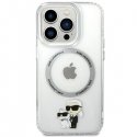 Karl Lagerfeld dėklas, skirtas iPhone 13 Pro 6,1" KLHMP13LHNKCIT skaidrus kietas dėklas Magsafe IML NFT Karl & Choupette Karl Lagerfeld dėklas, skirtas iPhone 13 Pro 6,1" KLHMP13LHNKCIT skaidrus kietas dėklas Magsafe IML NFT Karl & Choupette