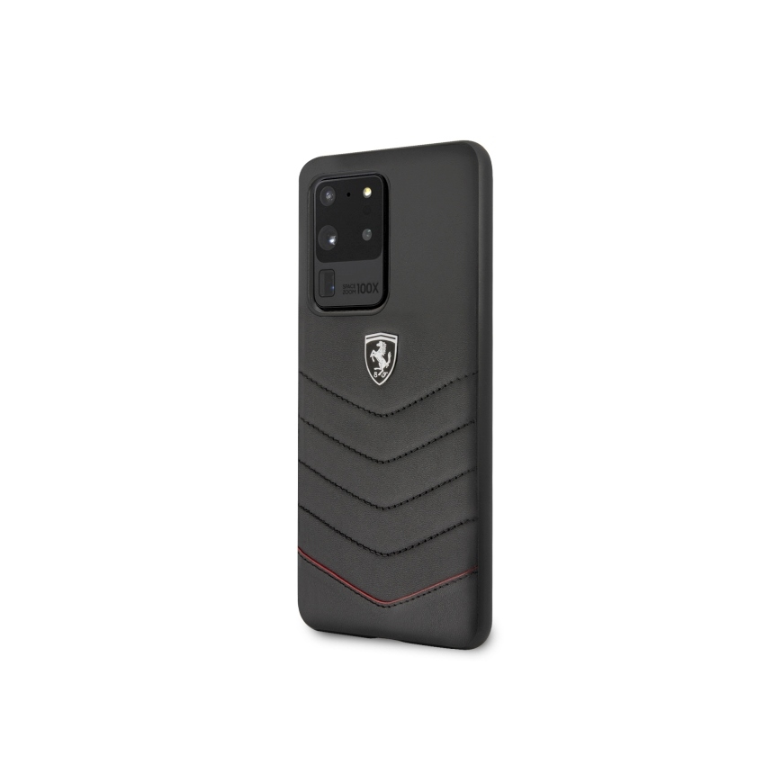 Dėklas Ferrari Hardcase FEHQUHCS69BK S20 Ultra G988 juoda/juoda paveldas – 4