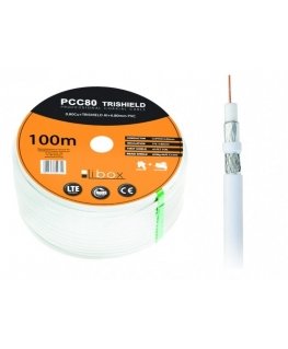 Libox Kabel koncentryczny PCC80 100m koaksiaalikaapeli RG-6/U Valkoinen