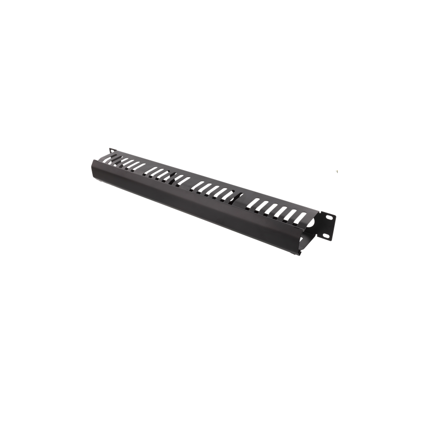 Panel for cables DELTACO 19 ", 1U, black / 19-24 – 2