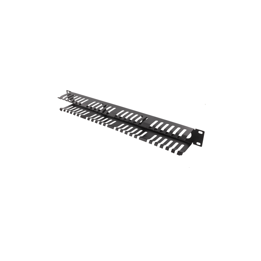 Panel for cables DELTACO 19 ", 1U, black / 19-24 – 3