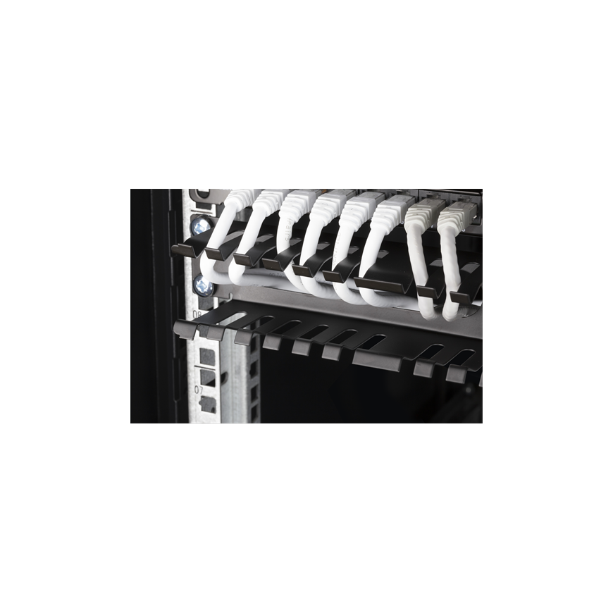 Panelė kabeliams DELTACO 19 ", 1U, juoda / 19-24 – 5