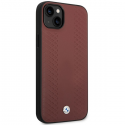 Case BMW BMHCP14S22RFGR iPhone 14 6.1" burgundy Leather Diamond Pattern Case BMW BMHCP14S22RFGR iPhone 14 6.1" burgundy Leather Diamond Pattern