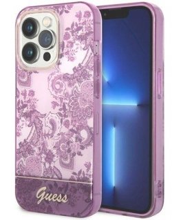 Dėklas Guess Porcelain Collection do iPhone 14 Pro Max (fuksja)