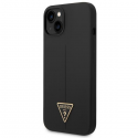 Guess Silicone Triangle Logo do iPhone 14 Plus (juoda)