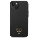 Guess Silicone Triangle Logo do iPhone 14 Plus (juoda)