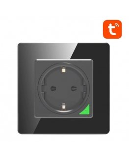 Smart WiFi wall socket Avatto N-WOT10-EU-B TUYA (black)