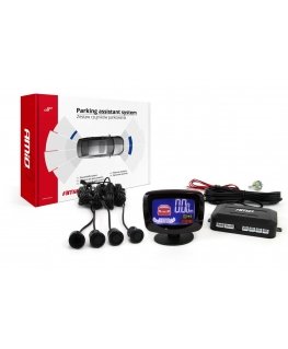 Amio Parking sensors set, reverse, led-graf 4 sensors, black "gold" 18mm