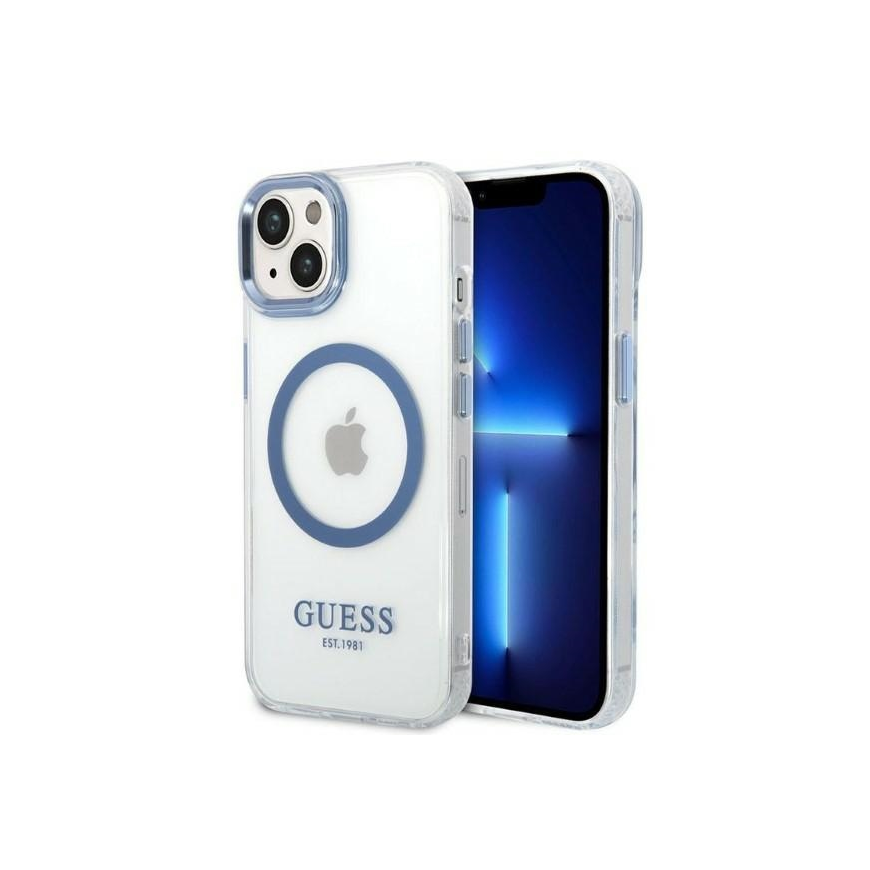 Guess Metal Outline Magsafe do iPhone 14 Plus (permatomos)