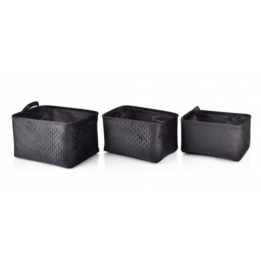 Mondex SARA Black 3 - their basket set for storing small items