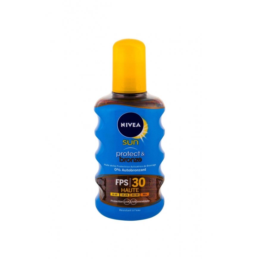 Nivea Sun Protect & Bronze Oil Spray Sun Body Lotion Unisex 200 ml