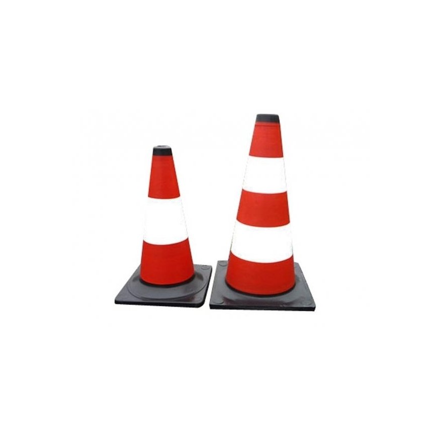 POLSKA Mega Traffic Cone white and red 50cm reflective - 35583