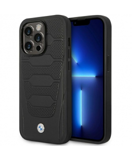 Case BMW BMHMP14X22RPSK iPhone 14 Pro Max 6.7" black/black Leather Seats Pattern MagSafe