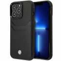 Dėklas BMW BMHCP14X22RSEPK iPhone 14 Pro Max 6,7" juoda/juodas Leather Card Slot Dėklas BMW BMHCP14X22RSEPK iPhone 14 Pro Max 6,7" juoda/juodas Leather Card Slot