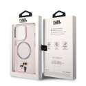 Karl Lagerfeld dėklas, skirtas iPhone 14 Pro 6,1" KLHMP14LHNKCIP rožinis kietas dėklas Magsafe IML NFT Karl&Choupette