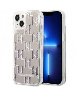 Case Karl Lagerfeld KLHCP14SLMNMS iPhone 14 6.1" Hard Case Silver / Silver Liquid Glitter Monogram