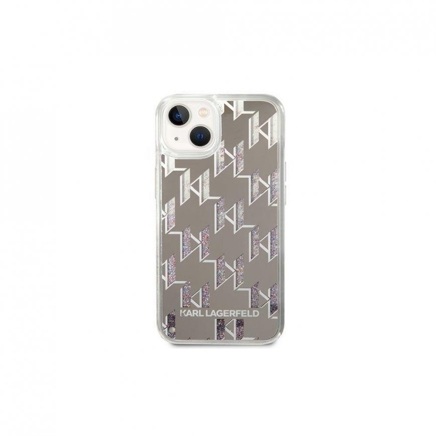 Case Karl Lagerfeld KLHCP14SLMNMS iPhone 14 6.1" Hard Case Silver / Silver Liquid Glitter Monogram – 4
