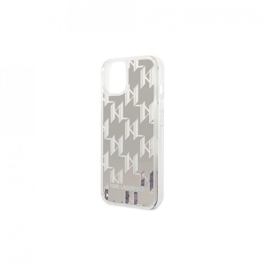 Case Karl Lagerfeld KLHCP14SLMNMS iPhone 14 6.1" Hard Case Silver / Silver Liquid Glitter Monogram – 5